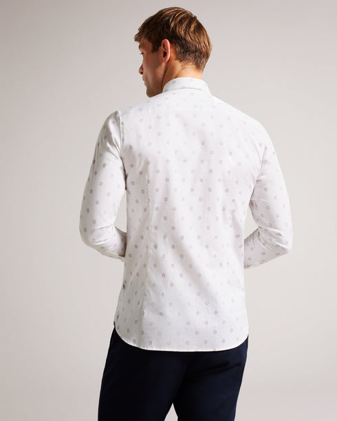 KYME-Shirts-Long Sleeve Ditsy Floral Shirt- Ted Baker Romania